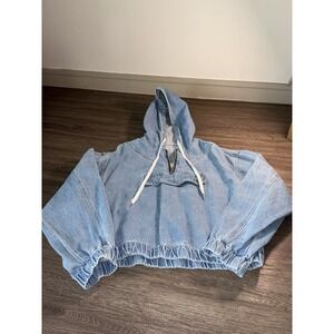 Cropped Jean Hoodie